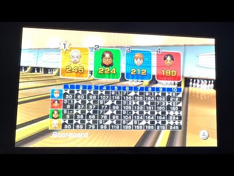 Wii Sports Bowling - 4-Player Gameplay Battle