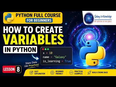 How to Create Variables in Python (Python Full Course for Beginners Lesson 8)