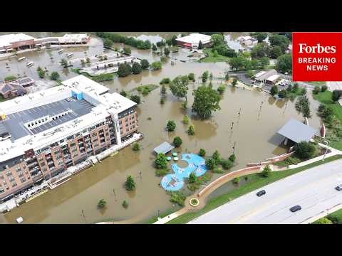 WATCH: Drone Footage Shows Extent Of Flooding In Indiana