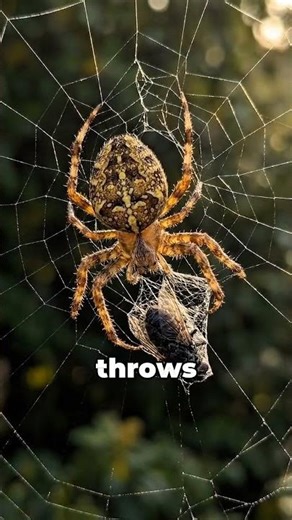 This Spider Hunts Like a Trap 😳 #facts #animals #shorts