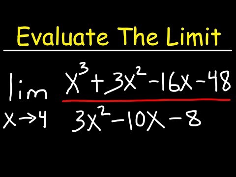 Evaluating Limits Analytically by Factoring Polynomials With 4 Terms