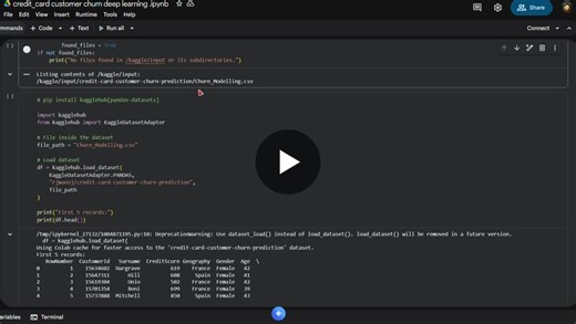 Deep Learning Churn Prediction Model for Financial Institutions | vivek vibhuti posted on the topic | LinkedIn