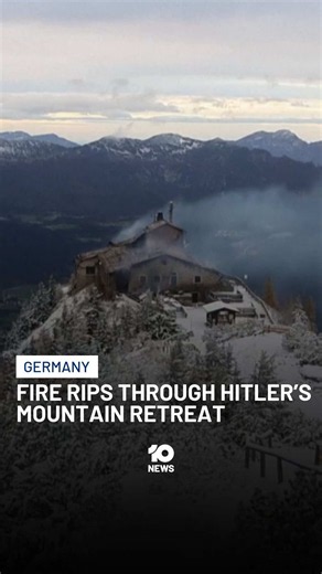 Hitler’s former mountain retreat, the Eagle’s Nest, has been badly damaged in a fire in the Bavarian Alps. Around 200 firefighters and emergency personnel were called to the blaze, which broke out on Friday near Berchtesgaden. A man has been detained on suspicion of arson. Click the link in bio for more from 10 News.