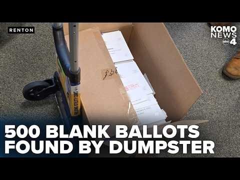 Fraud concerns as 500 blank ballots from recent elections found near Renton dumpster