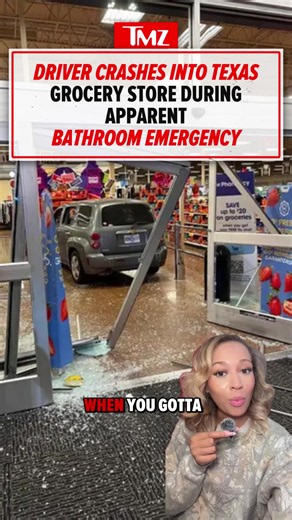 🚗💨 A Texas man allegedly crashed through a Kroger entrance after getting upset that the doors were locked and he needed to use the bathroom.