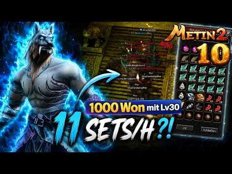 Metin2 [10] 💰 1000 Won mit Lv30 ⚔️ 11 Sets pro Stunde im Lowlvl? Königsbeute, Splitter, uvm.