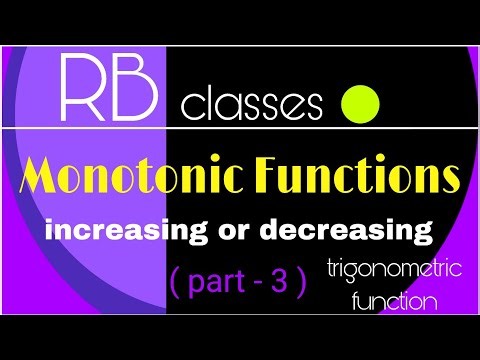 How to find intervals for increasing and decreasing of trigonometric function |