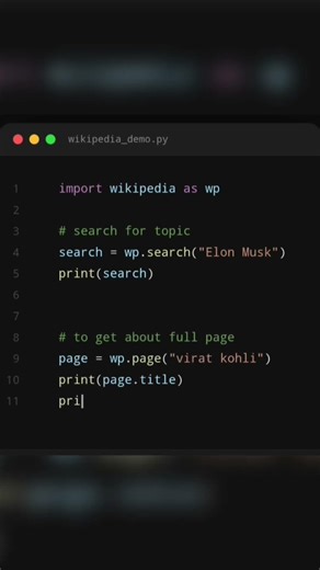 importing wikipedia library in #python