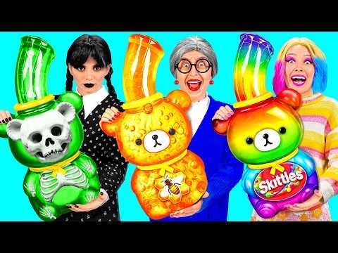 Wednesday vs Grandma Cooking Challenge | Parenting Hacks by Fun Fun Challenge