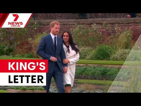 King Charles writes letter to clarify Prince Harry and Meghan Markle’s royal status | 7NEWS