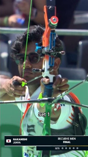 DHIRAJ v NAKANISHI. 🔥🏹🏆 | #1MinuteMatch | #shorts | #ArcheryWorldCup20