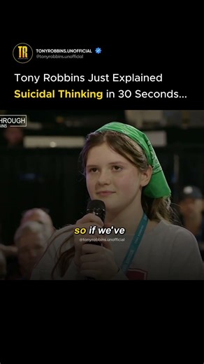 Common suicidal reason @TonyRobbinsLive #TonyRobbins #MentalHealthAwareness #youtubeshorts