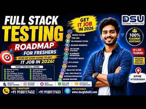 Full Stack Testing Roadmap for Freshers | Get IT Job in 2026
