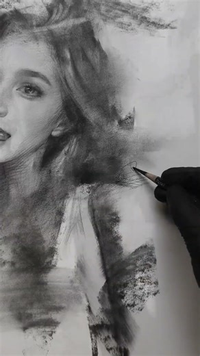 Perfect drawing is full of details everywhere #fypdrawing #charcoaldrawing #portraitdrawing