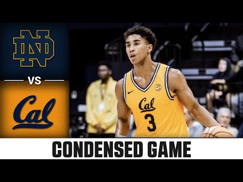 Notre Dame vs. Cal Condensed Game | 2025-26 ACC Men's Basketball