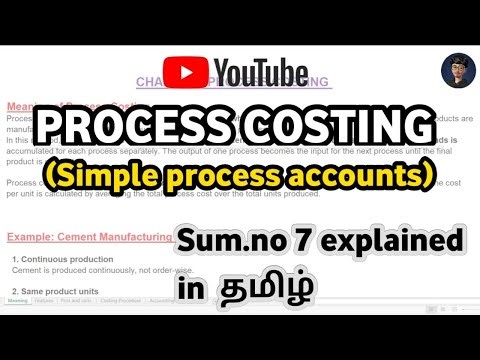 Process costing - sum no 7 solved in Tamil | Cost Accounting #bcom #mcom #processcosting #accounting