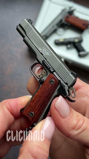 Colt Style Kimber 1911 Keychain - Wooden Chrome 23 #miniature #csgo #military #toys #outdoors
