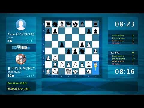 Chess Game Analysis: JITHIN K MONCY - Guest54226240, 1-0 (By ChessFriends.com)