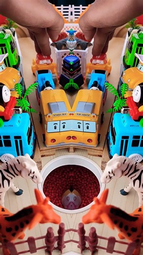 Roller Robocar Push McQueen & Poli… Then Chaos! 👀