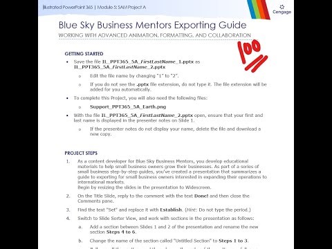 Illustrated PowerPoint 365 | Module 5: SAM Project A