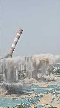 Satisfyingly Perfect Building Collapse #demolition #satisfying #shorts