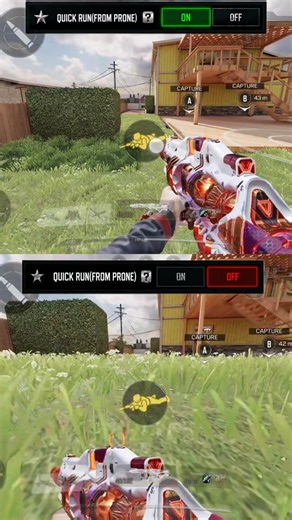 QUICK RUN(FROM PHONE) On vs Off in COD Mobile