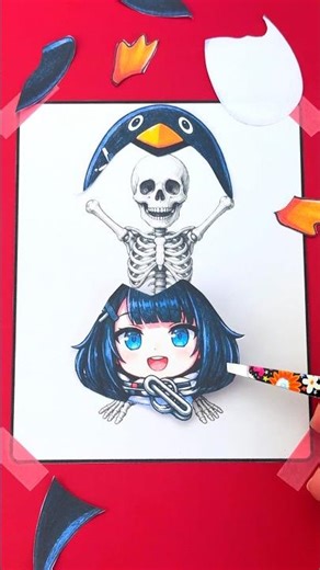 Gugu Gaga Penguin 🐧 Paper Puzzle Game ❤️ DIY Easy Paper Game Idea #gugugaga