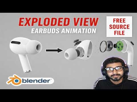 Earbuds Product Animation Tutorial | Exploded View (Step-by-Step)