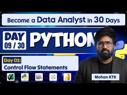 Python for Data Analytics Day 03 | Become a Data Analyst in 30 Days by Mohan KTK