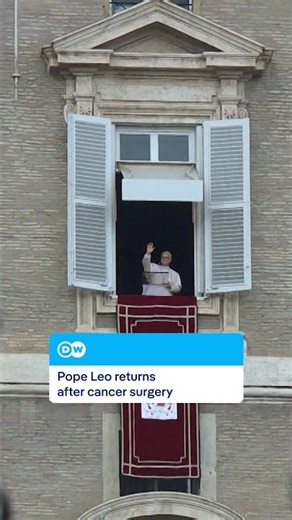 Pope makes first appearance after cancer surgery | DW News