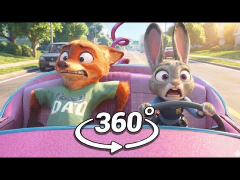 VR 360° Zootopia Movie Compilation!