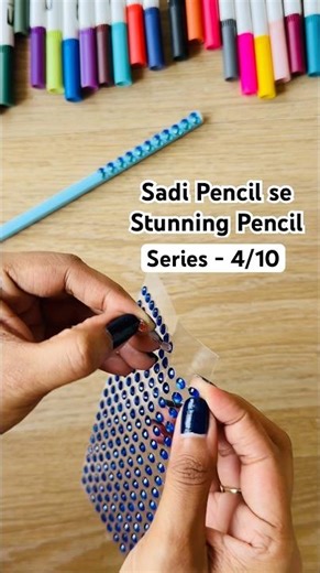 DIY Pencil Makeover-4/10😱 #crafteraditi #handmade #backtoschool #shorts #craftseries @CrafterAditi