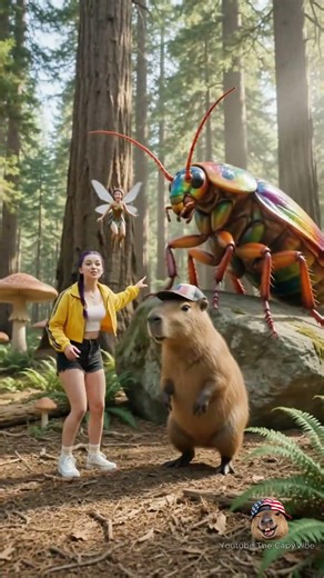 Capybara Found a Giant Cockroach After Jinu Let His Go!