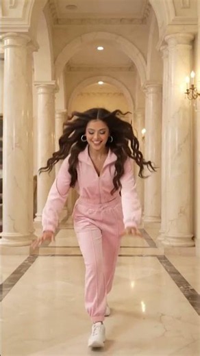 Lady T doing cartwheels and flips.