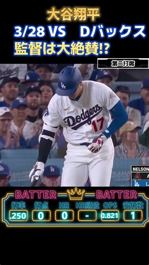 【大谷翔平ハイライト】VSD.バックス 3/28