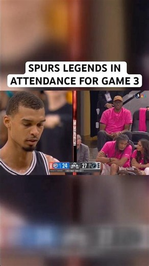 Tim Duncan & David Robinson taking it all in watching Wemby