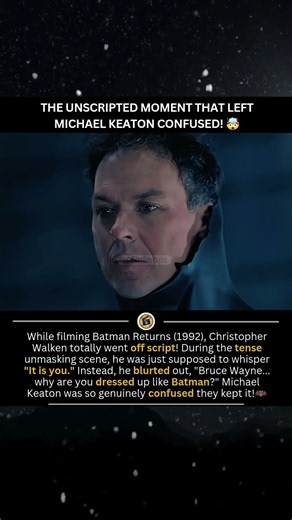 While filming Batman Returns (1992), Christopher Walken totally confuses Michael Keaton
