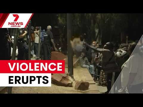 Alice Springs erupts after murder suspect's arrest | 7NEWS