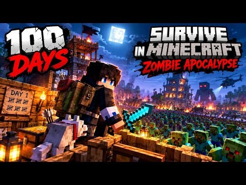 I Survived 100 Days in Minecraft Zombie Apocalypse! 🧟🔥#Minecraft #trending #viralvideo 