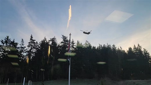 This morning's view of the Chinook, from the LZ at 0845, when they did their last visual before heading over to land at the pickup zone. TOMORROW'S FLIGHT PLAN: Chinook arrival to pickup zone (0945-1000). Liftoff "sometime between* 1100 - 1200. Same place, same restricted areas. *SAFETY FIRST!* If you'd like to join us at the LZ, we will have coffee and corn hole for those waiting. (Thanks! to Zimmerman Home Team!) Our dedicated Museum Socials will be Going Live again tomorrow from both pick up 