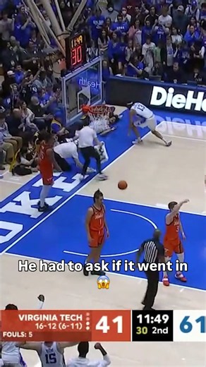 The fans couldn't believe he hit that 🤯 #dukebluedevils #accbasketball #collegebasketball