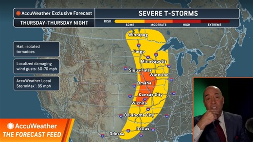 Severe weather returns to the Midwest on Thursday