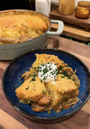 Cornbread Chicken Pot Pie Recipe — Comforting Dinner Idea