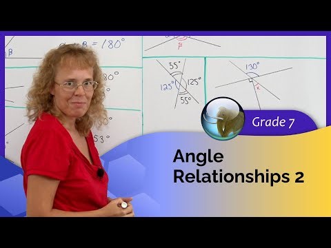 Angle relationships: vertical angles (7th grade math)