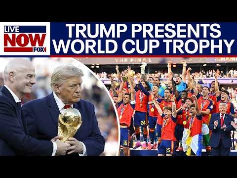 WATCH: Trump presents World Cup to Spain after victory over Argentina