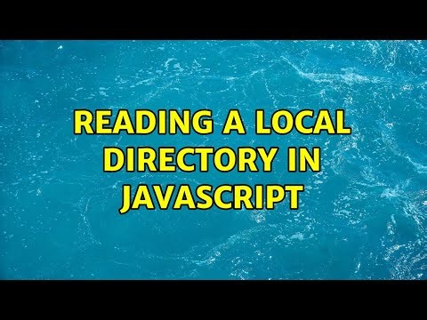 Reading a local directory in javascript