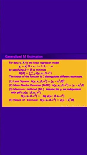 Generalized Method of Moments (GMM / generalized M-estimation) #education #maths #econometrics