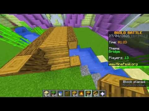 Building a minecraft bridge tutorial. minecraft build battle 