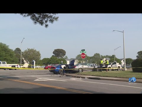 Two hospitalized following three-vehicle crash in Virginia Beach