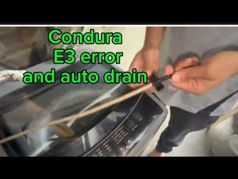 E3 error and auto drain,Condura automatic washing machine #washingmachinerepair